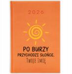  Naptár 2026 Narancssárga Határidőnapló Ajándék Egy Barátnak Vihar Után (KALENDARZ POMARAŃCZOWY PO BURZY)
