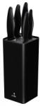 Smile Késkészlet - 6 db-os, Acél, műanyag Fekete Tartóval (SNS-6)