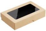 Intertan Ablakos kraft papír sütis doboz fekete belsővel 1000 ml - 12x20x4 cm | 25 db/cs