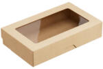 Intertan Ablakos kraft papír sütis doboz kraft belsővel 1000 ml - 12x20x4 cm | 25 db/cs