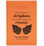 FunnyCase Könyvnaptár 2026 Gyerekek Szárnyakkal Narancssárga Ajándék Minták (Kalendarz Pomarańczowy DZIECI ZE SKRZYDŁAMI)