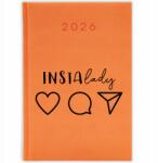FunnyCase Könyvnaptár 2026 Insta Lady Narancssárga tervező Ajándék Mix Minták (Kalendarz Pomarańczowy INSTA LADY)