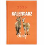 FunnyCase Könyvnaptár 2026 Őz *név* Narancssárga Ajándék Minta Mix (Kalendarz Pomarańczowy SARNY *IMIĘ*)