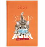 FunnyCase Könyvnaptár 2026 Keep Youre Warned Narancssárga tervező Ajándék Wz (Kalendarz Pomarańczowy KEEP YOURE WARNED)