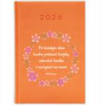 FunnyCase Naptár 2026 Minden Nap Után Fel Kell Tenni Egy Pontot Narancssárga Minták (PO KAŻDYM DNIU TRZEBA POSTAWIĆ KROPKĘ)