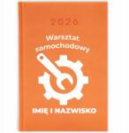 FunnyCase Könyvnaptár 2026 Műhely *név* Narancssárga Ajándék Wz (Kalendarz 2026 WARSZTAT *IMIĘ I NAZWISKO*)