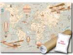 WallMagic Fotótapéta Vékony Szövet Térkép Világ Utazás 150x105 ragasztó ingyen (14038VX3)