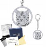 Mejk Jewellery Ezüst kulcstartó Bengáli macska 925 Ajándék Ékszer Gravírozás Ingyenes (breloczek do kluczy z Kot Bengalski)