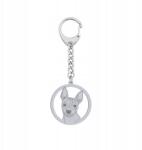 Mejk Jewellery Kulcstartó American Hairless Terrier Ezüst925 Ajándék Gravírozás Ingyenes (American Hairless Terrier)