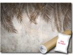 WallMagic Fotótapéta Flizelina Fal Szerkezet Beton Levelek 300x210 ragasztó ingyen (14496VX6)
