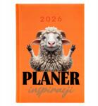 FunnyCase Könyvnaptár 2026 A5 Narancssárga határidőnapló Inspriációs tervező Minták (Kalendarz Planer Inspriacji Pomarańczowy)