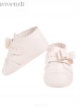  Lány keresztelői babacipő 11 cm Christopher krémszínű 18-as méret (7366)