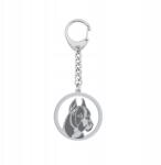 Mejk Jewellery German Boxer Kulcstartó Ezüst925 Ajándék Gravírozás Ingyenes (BE R869)