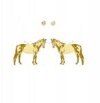 Mejk Jewellery Arany fülbevaló traki lóval 925 Ékszer Ajándék Nő Dedikálás (Kolczyki Złote z Koniem Trakeńskim )