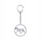 Mejk Jewellery Ezüst kulcstartó kutyával Perro De Presa De Canario 925 Gravírozás Ingyenes (breloczek z psem Perro De Presa De Canario)