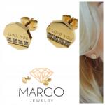 Xuping 4089 Arany színű, nemesacél "celeb" fülbevaló