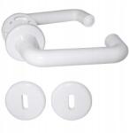 Bolis Biztonsági kilincs fehér, kulcslyuk rozettával, 50mm-es Nylon szett, Iris, olasz (DG1G008AE1B2)