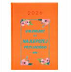  Könyvnaptár A5 2026 év tervező Narancssárga Best Friend Kreator (Planer 26 Pomarańczowy Best Friend)