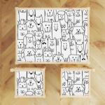 Epson Vízálló matrica Ikea Latt asztalra gyerekeknek Kutya család (1168_latt)