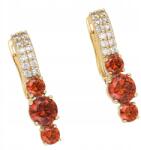 Xuping Arany Színű Fülbevalók, 316L Sebészeti Acél, Piros Köves - allegro - 2 605 Ft