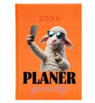 FunnyCase Könyvnaptár 2026 A5 Narancssárga Napi határidőnapló Csillag tervező (Kalendarz Planer Gwiazdy Pomarańczowy)