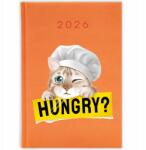 FunnyCase Könyvnaptár 2026 Hungry? Narancssárga Tervező Ajándék Mix Minták (Kalendarz Pomarańczowy HUNGRY?)