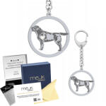 Mejk Jewellery Ezüst kulcstartó labradorral 925 Ajándék Ékszer Gravírozás Ingyenes (Brelok z Labrador Retriever)