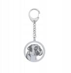 Mejk Jewellery Kulcstartó Boxer German Ezüst925 Ajándék Gravírozás Ingyenes (BE R873)