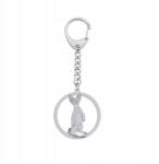 Mejk Jewellery Ezüst kulcstartó Sziámi macska 925 Ékszer Ajándék Gravírozás Ingyenes (breloczek do kluczy z Kot Syjamski)
