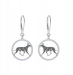 Mejk Jewellery Ezüst Fülbevaló Angol Toy Terrier kutyával 925 Ajándék Ékszer Gravírozás (Kolczyki Bigle Angielskie)