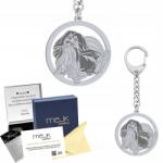 Mejk Jewellery Ezüst kulcstartó kutyával Phalene Ezüst 925 Ékszer Gravírozás Ingyenes (Phalene)