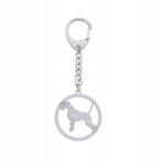 Mejk Jewellery Ezüst kulcstartó kutyával Schnauzer Ezüst 925 Női Gravírozás Ingyenes (Sznaucer - Schnauzer)