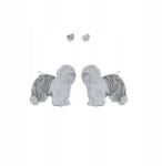 Mejk Jewellery Ezüst fülbevaló óangol juhászkutya Bobtail 925 Nő Dedikálás (Owczarek Staroangielski - Bobtail)