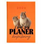 FunnyCase Könyvnaptár 2026 A5 Narancssárga Napi határidőnapló Kapibary tervező (Kalendarz Planer Kapibary Pomarańczowy)