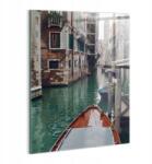Wallfluent Edzett Üvegkép Előszobába Velencei csatornák Łódź városa 60x80 cm (010010010230100075591)