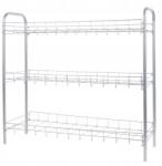 Tomado Fém Cipőtartó Állvány Ezüst 3 Szintes 9 Pár Cipőnek (1589)