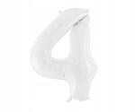 PartySpot Fólia lufi 4-es Szám Fehér, 92 cm