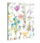 Wallfluent Üvegkép Étkezőbe Fali Dekoráció virágos rét 60x80 (010010010230100045724)