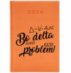 FunnyCase Könyvnaptár 2026 Delta Megoldja A Problémát Narancssárga Ajándék Minták (Kalendarz Pomarańczowy DELTA ROZWIĄŻE PROBLEM)