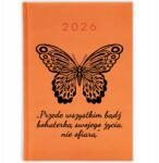  Narancssárga Naptár 2026 A5 Határidőnapló Motiváló Ajándék Hősnő Wz (KALENDARZ 2026 POMARAŃCZOWY BOHATERKA)