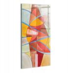 Wallfluent Üveg Fotókép Modern Művészet narancssárga ólomüveg hatású 50x100 cm (010010010170100074612)