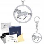 Mejk Jewellery Ezüst kulcstartó Appaloosa ló 925 Ékszer Születésnap Gravírozás Ingyenes (breloczek srebrny z koniem Koń Appaloosa)