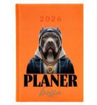 FunnyCase 2026-os A5-ös Narancssárga Könyvnaptár, napi beosztású (Kalendarz Planer Bossa Pomarańczowy)