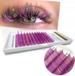 Frezarkowo Színes műszempillák 8-13mm D ív, 12 soros Rózsaszín MIX (MR0104-32)