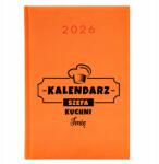  Könyvnaptár A5 2026 tervező Narancssárga Konyhafőnök Név Varázsló (Planer 26 Pomarańczowy Szef Kuchni Imię)