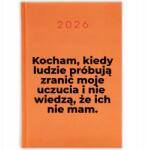  Naptár 2026 A5, narancssárga, határidőnapló (KALENDARZ 2026 POMARAŃCZOWY KOCHAM KIEDY)