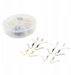 DIYQueen Bigli nyitott fülbevaló alap szett dobozban, 6 szín, 120 darab (H943)