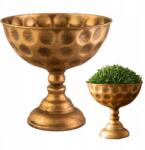 ViviArt Virágtartó Tál Nagy fedél arany retro vintage dekoratív nappali (10008)