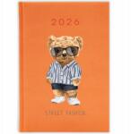 FunnyCase Könyvnaptár 2026 Street Fashion Narancssárga Ajándék Határidőnapló (Kalendarz Pomarańczowy STREET FASHION)