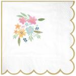 PartyPal Papírszalvéta Vadvirágok mintával, 10 darabos